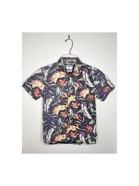 HURLEY Kid's Fat Cap Button-Up Tee Size Medium